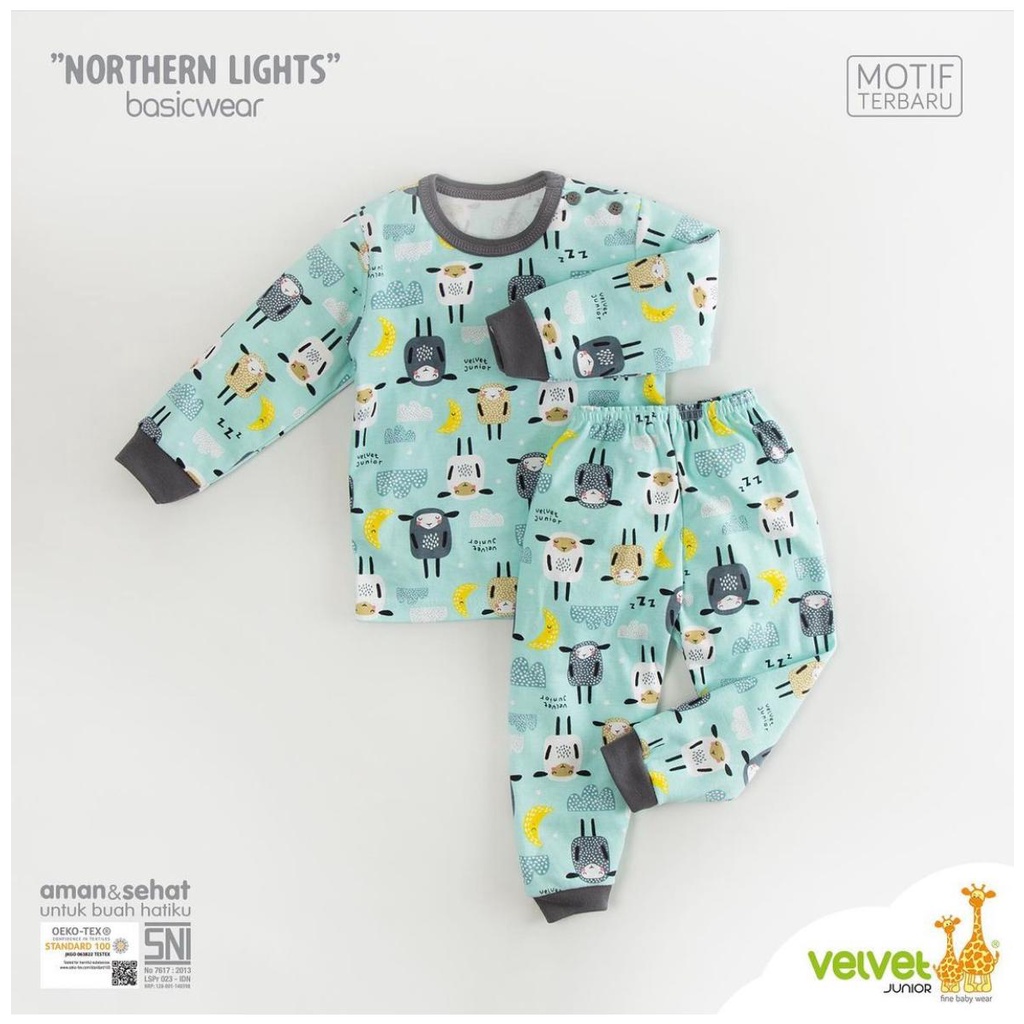 MAGICAL ADVENTURES SHOUTHERN CHARM / NORTHERN LIGHTS PIYAMA VELVET M dan L MOTIF Joy and Cheerful babeebabyshop Junior