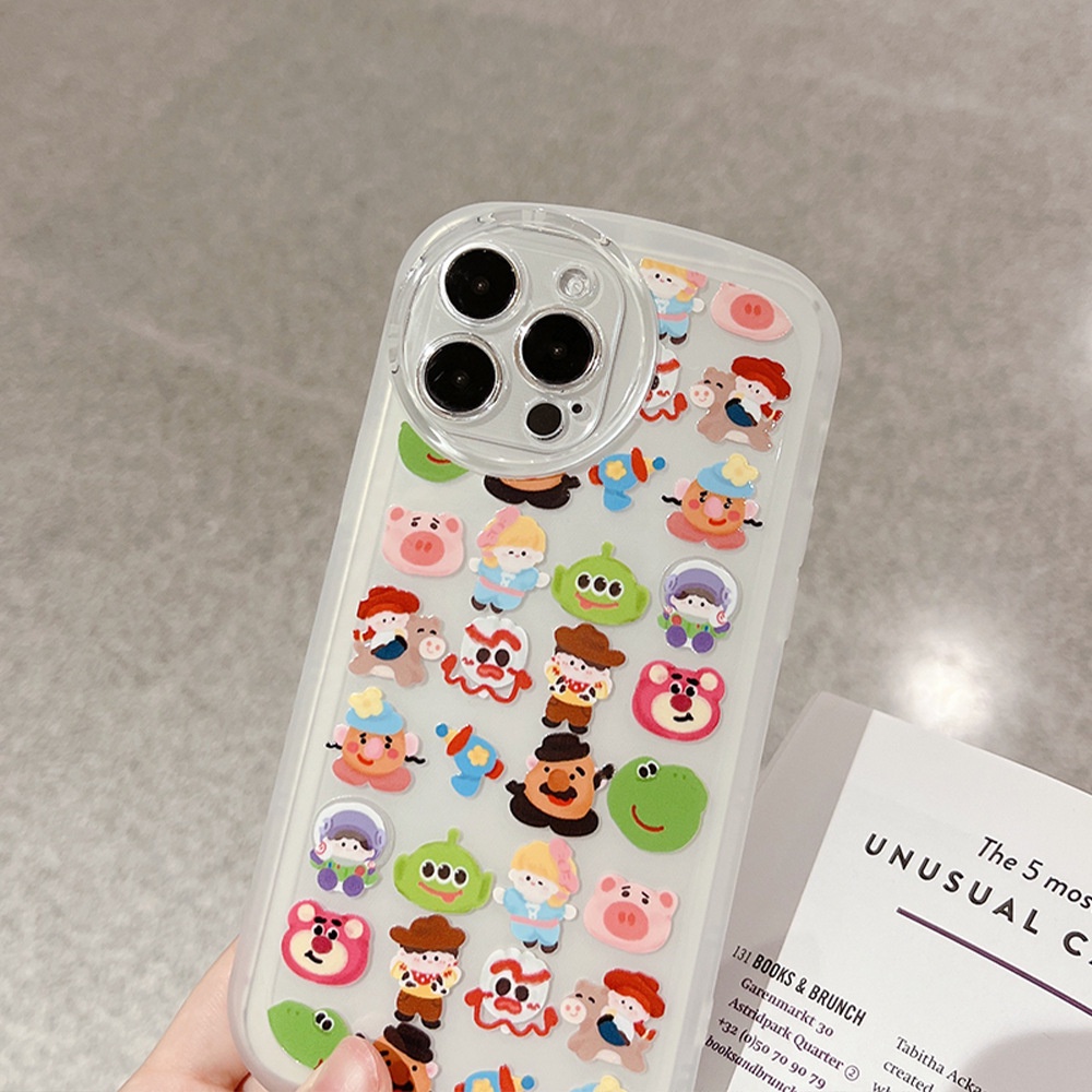 Case Pelindung Penuh Transparan Motif Kartun Monster Kecil Untuk Iphone 7 8 PLUS X XR XS 11 12 13 14 PRO MAX SE 2020