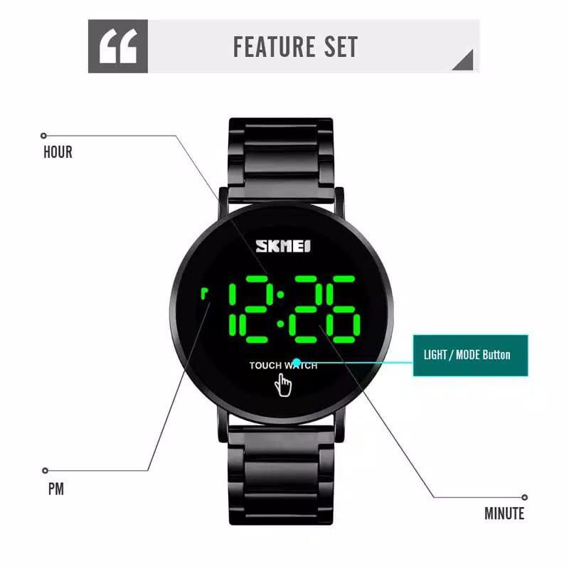 JAM TANGAN SKMEI ORIGINAL UNISEX DIGITAL TOUCH WATCH