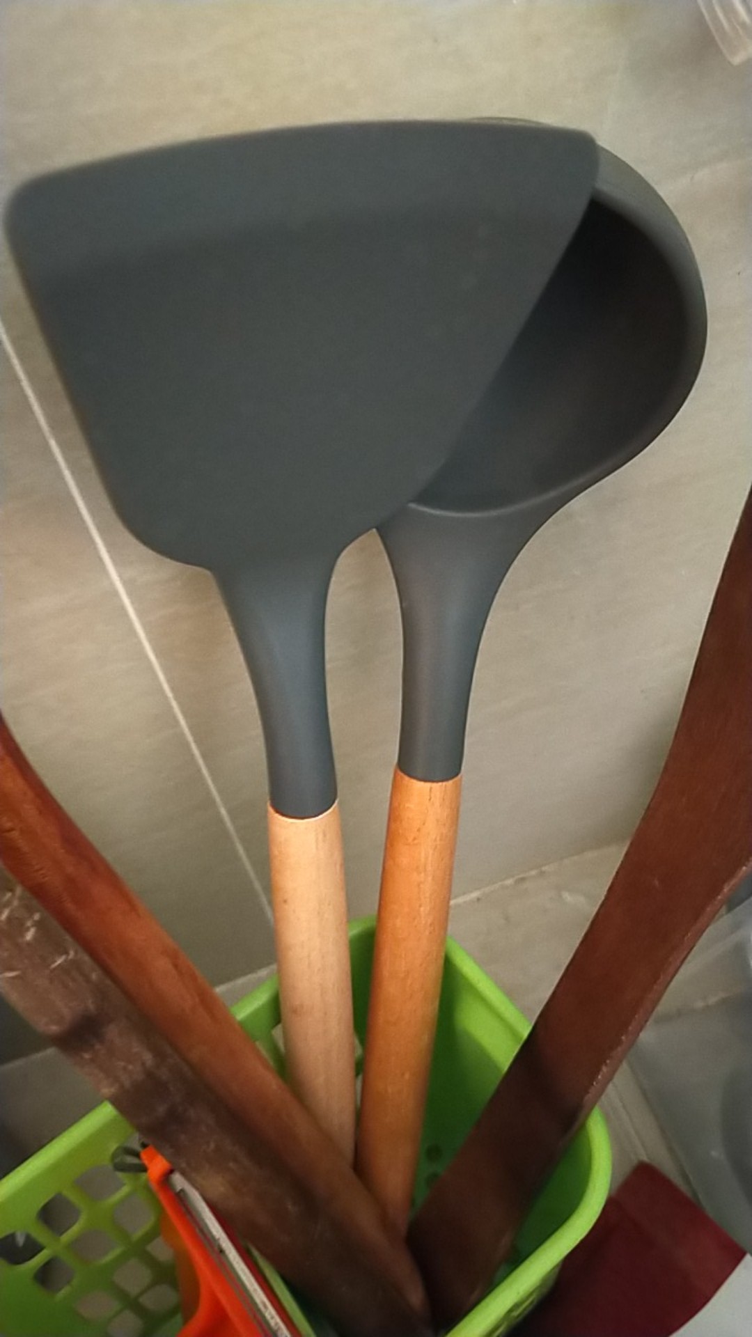 Spatula Silicon-alat Masak Silicon-soup Ladle-sendok Sup-sulicon Utensile