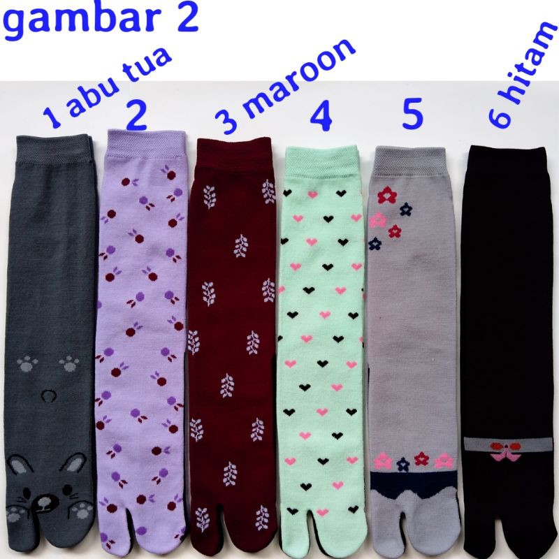 Kaos Kaki Jempol Kaos Kaki Jari Muslimah Motif Warna Nylon Lembut