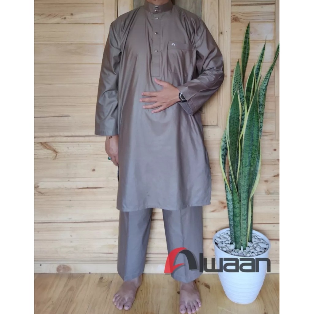 Alwaan Baju Muslim Pria - Setelan Muslim Pria Dewasa