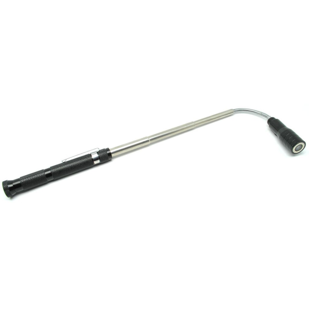 LED Telescopic Flexible Magnetic Pick Up Flashlight [Hitam]