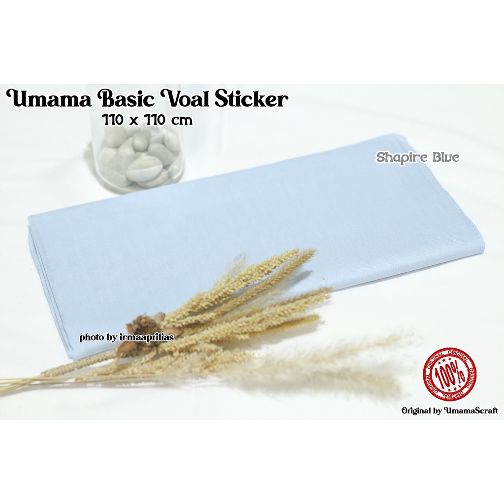 Hijab Basic Voal Umama Jilbab Segi Empat Polos Umama Kerudung Polos Segi Empat Part 2-SHAPIRE BLUE