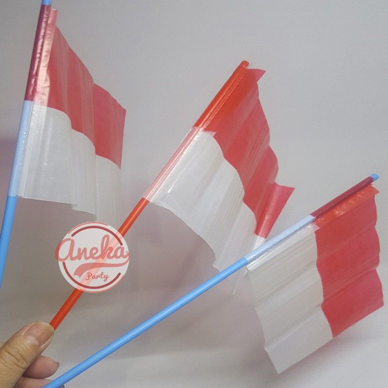 bendera merah putih 20pcs / bendera pawai / bendera karnaval / bendera 17 agustusan