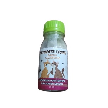 ULTIMATE LYSINE 30gr - Meningkatkan Immunne dan Nafsu Makan Kucing