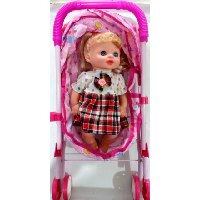 Mainan Barbie stroller bayi boneka susan