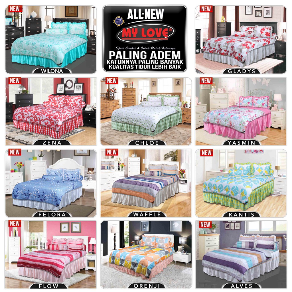 SPREI ALL NEW MY LOVE RUMBAI KING SIZE 180x200 no 1 ...