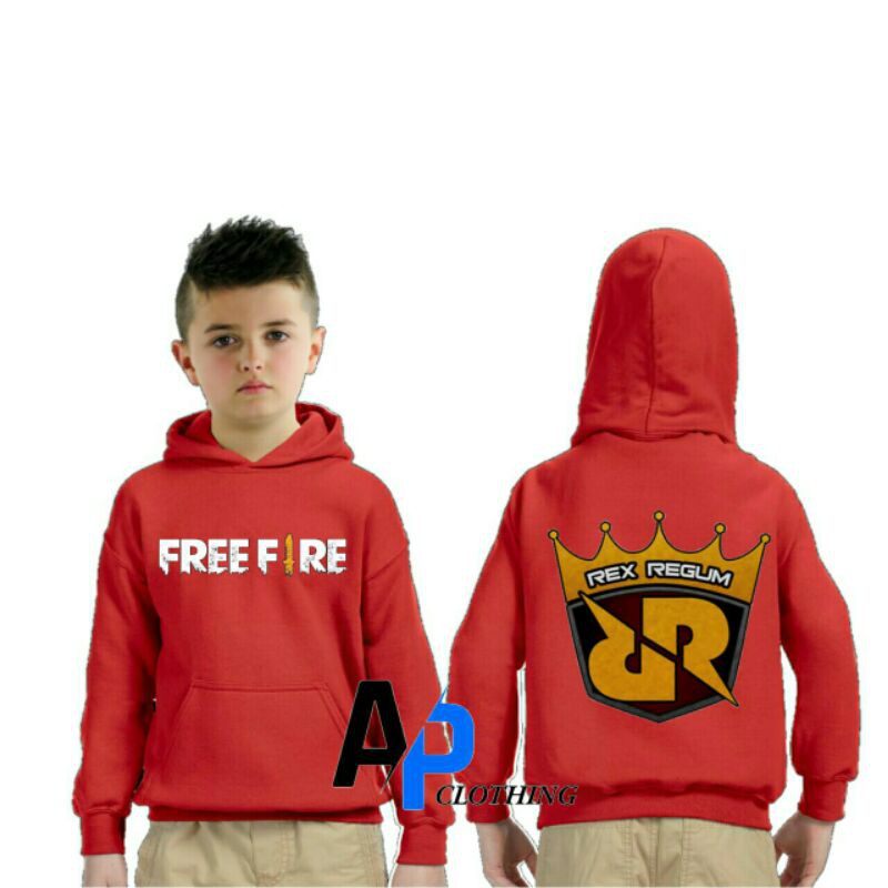 SWEATER HOODIE ANAK-FREEFIRE RRQ