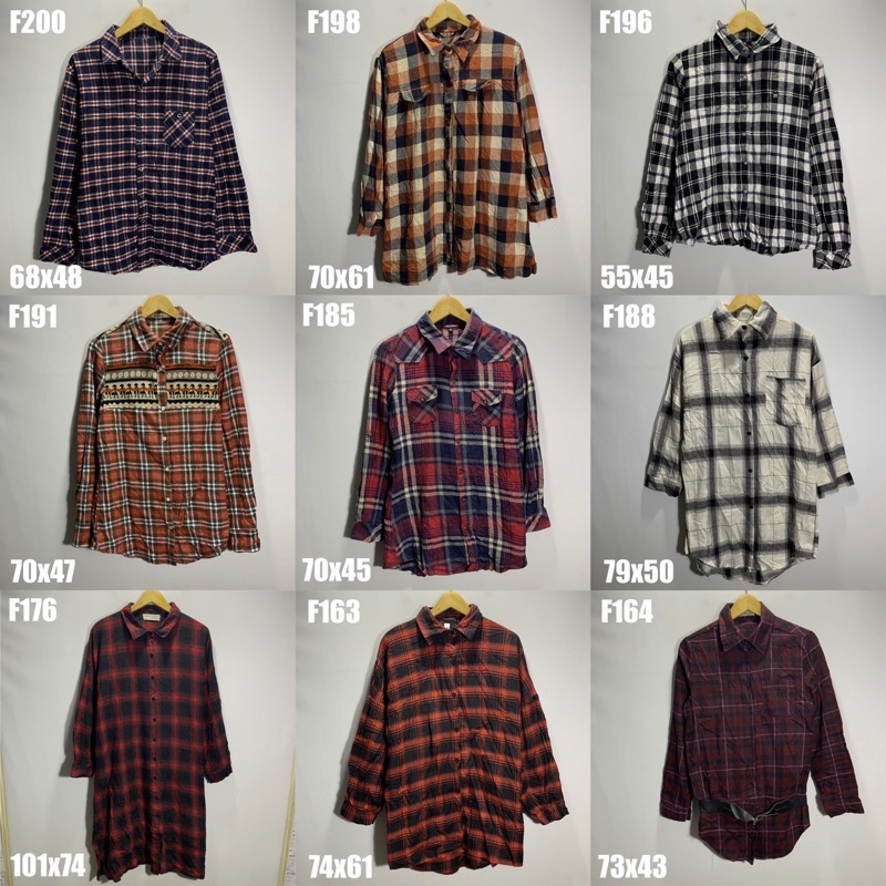 FLANEL Kemeja Flanel Denim Lengan Panjang Part 4