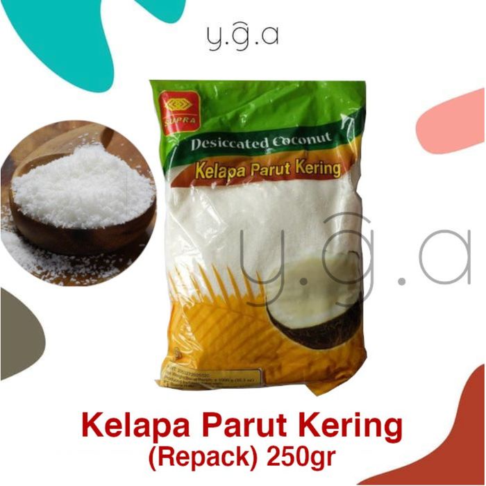 

TERBARU Kelapa Parut Kering 250gr / Dessicated / Desicated Coconut (Repack)