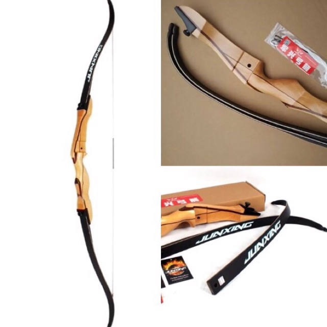 Junxing F168C Wooden recurve bow / Standart bow / Busur Panah Standart