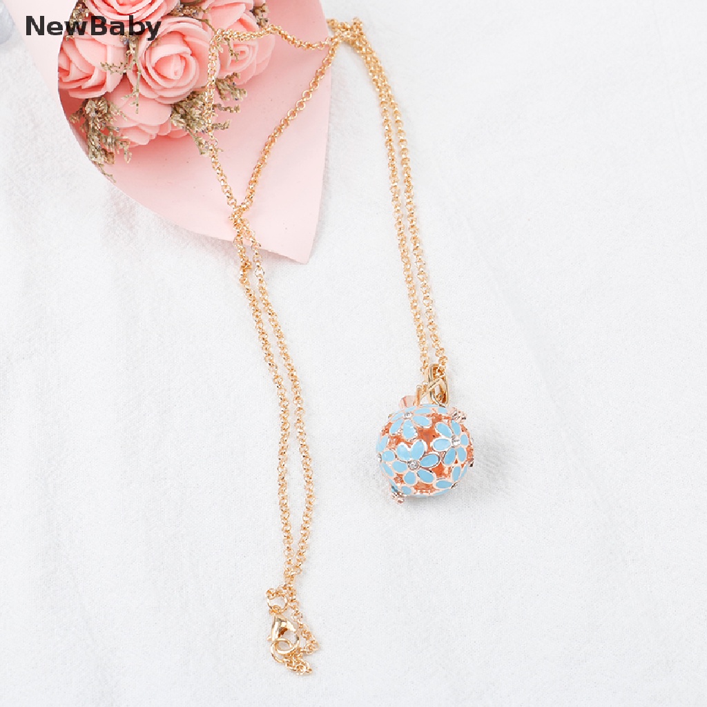 New Kalung Rantai Liontin Locket Bulat Aksen Bunga Daisy Untuk Wanita