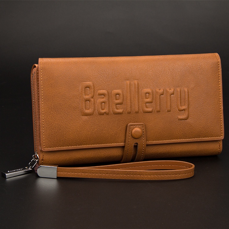 BAELLERRY S1393 Dompet Pria Wanita Panjang Bahan Kulit PU Leather Premium WATCHKITE WKOS