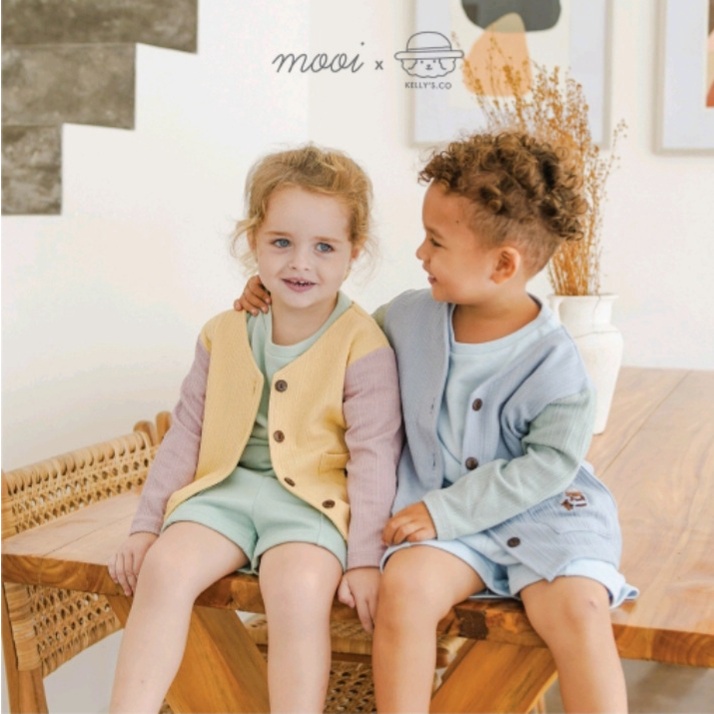 Mooi x Kellysco Cardigan Anak dan Ibu Knit CBKS