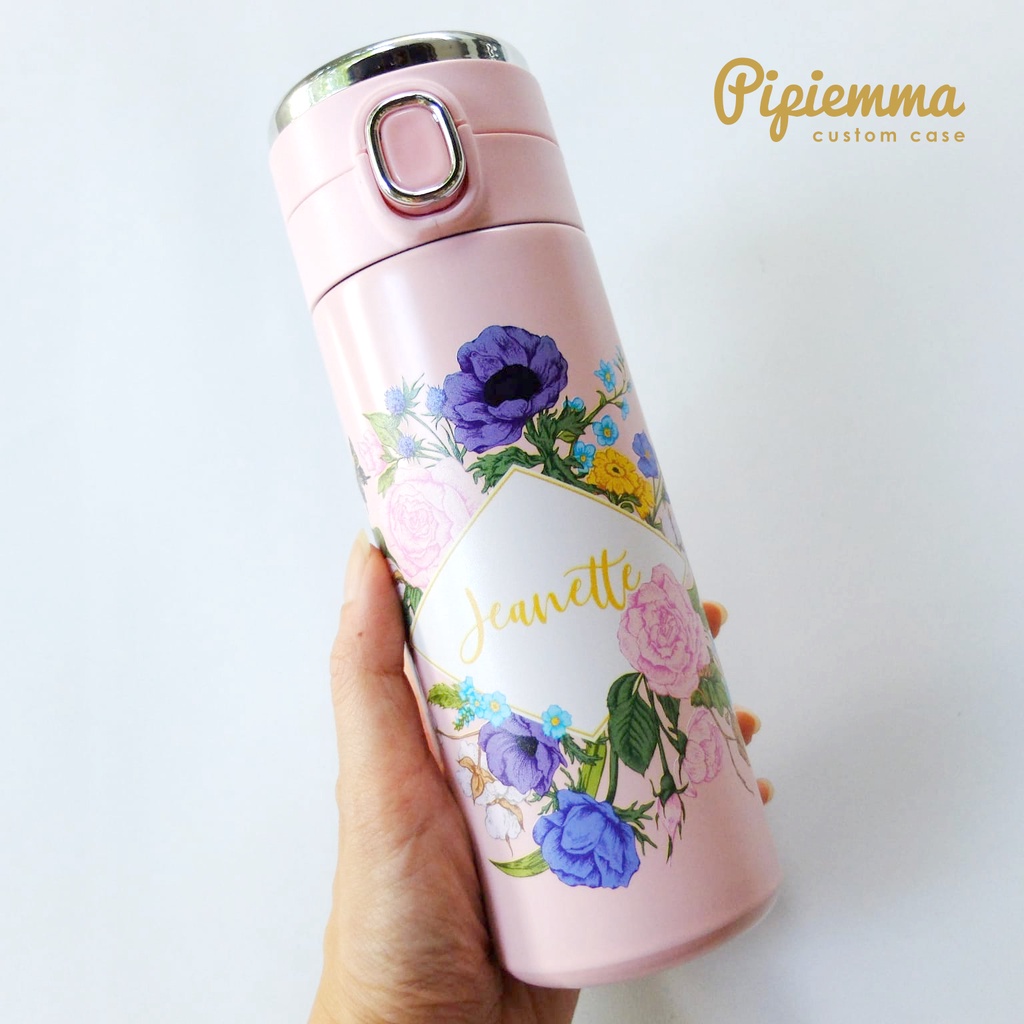 Tumbler Custom Termos kecil mini Doff Display Suhu Custom Nama Premium Botol Minum cute kado anak cewek bayi lahiran