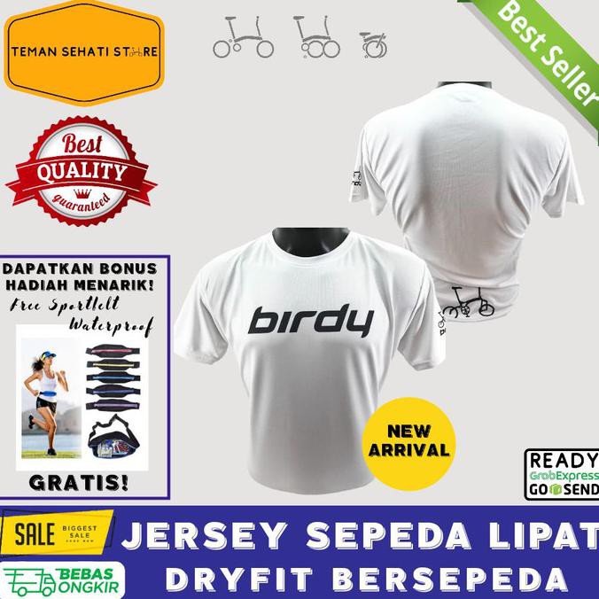 Kaos Jersey Sepeda Lipat Birdy Dryfit Pria Wanita Baju Bersepeda Gowes Kelabuwin