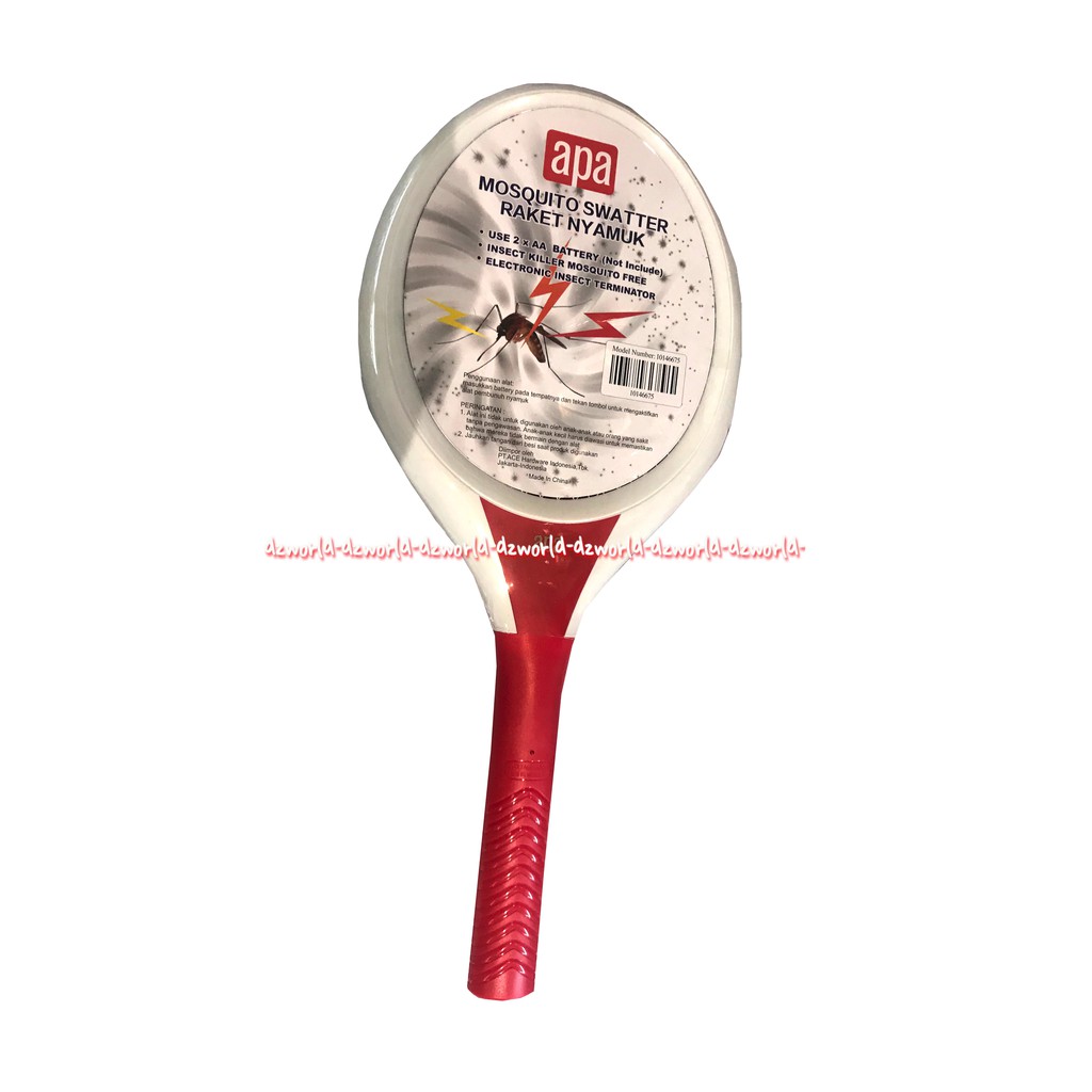 Apa Racket Mosquito Raket Nyamuk Mosquito Swatter Pakai Baterai Batrai Merah Putih