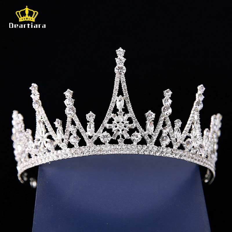 Deartiara Mahkota Topi Baja Kristal Ratu Tiara Crown