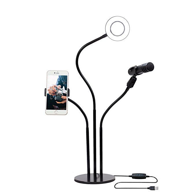 STAND LAMPU MIC BLUETOOTH KARAOKE