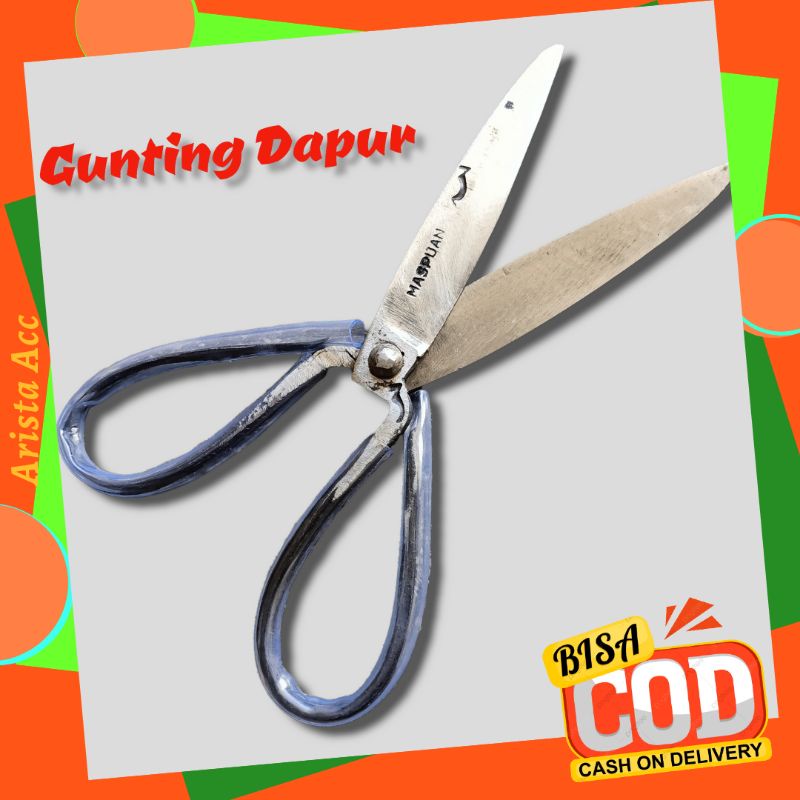 Gunting Dapur / Gunting Sayur Ikan Ayam Daging Sapi Kerbau / Gunting Serbaguna Potong Ranting Murah