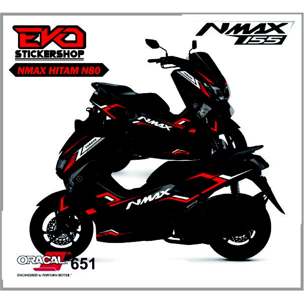 10+ Ide Stiker Nmax Hitam Merah