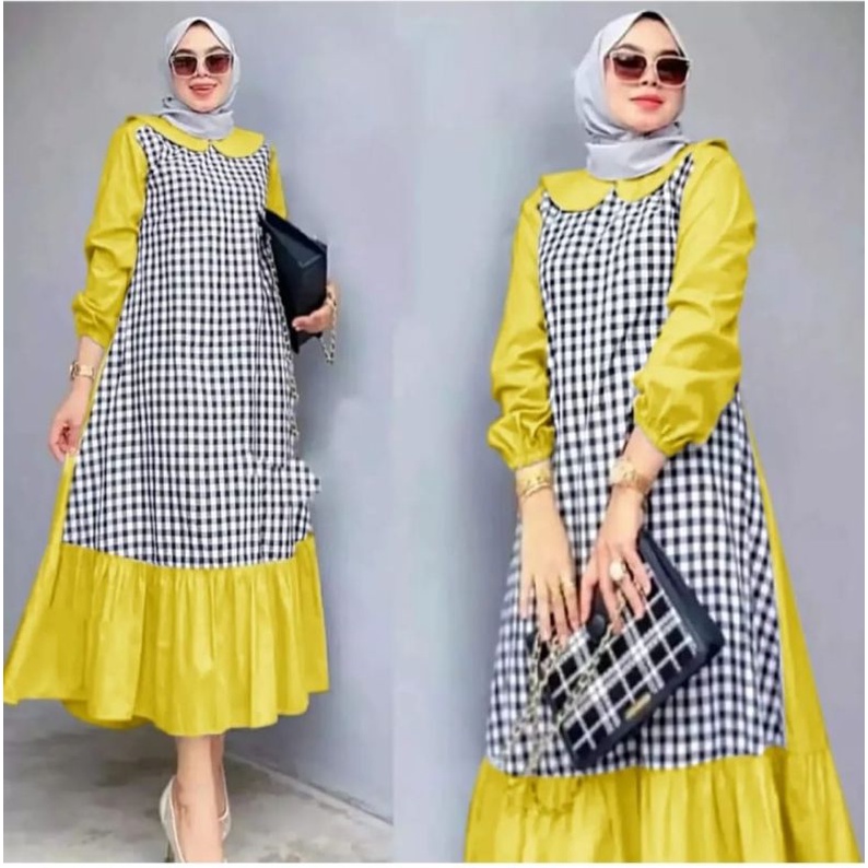 Denna MIDI maxy bahan katun rayon mix katun