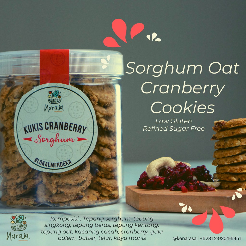  Sorgum  Cranberry Cookies LOW GLUTEN Shopee Indonesia