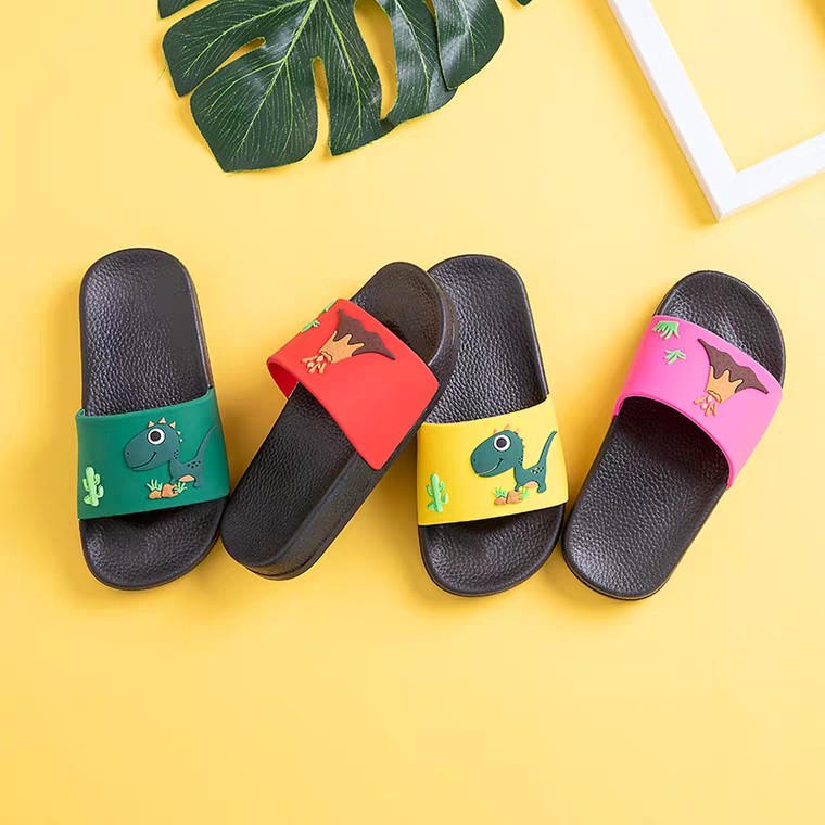 HappyOliver SANDAL DINO VOLCANIC Sandal selop karet lucu anak, Sandal anak dino lucu