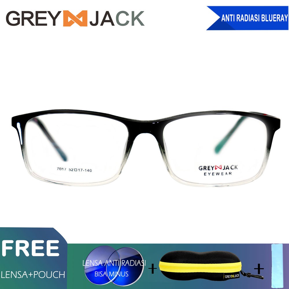 

Grey Jack Frame Kacamata anti radiasi Blue Ray/ Pria Wanita 7017