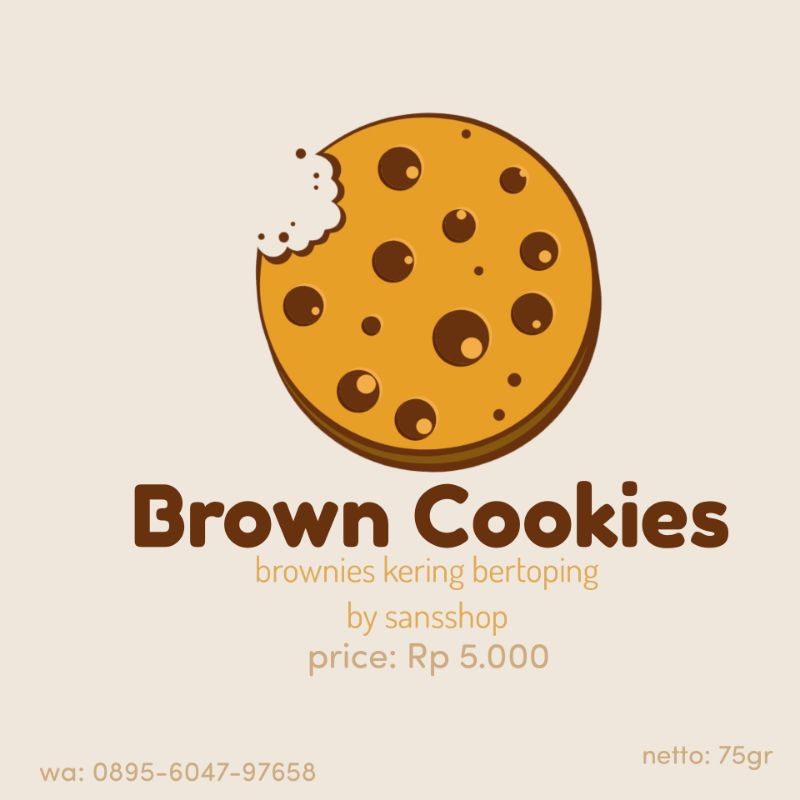 

Brownies kering//Brown cookies