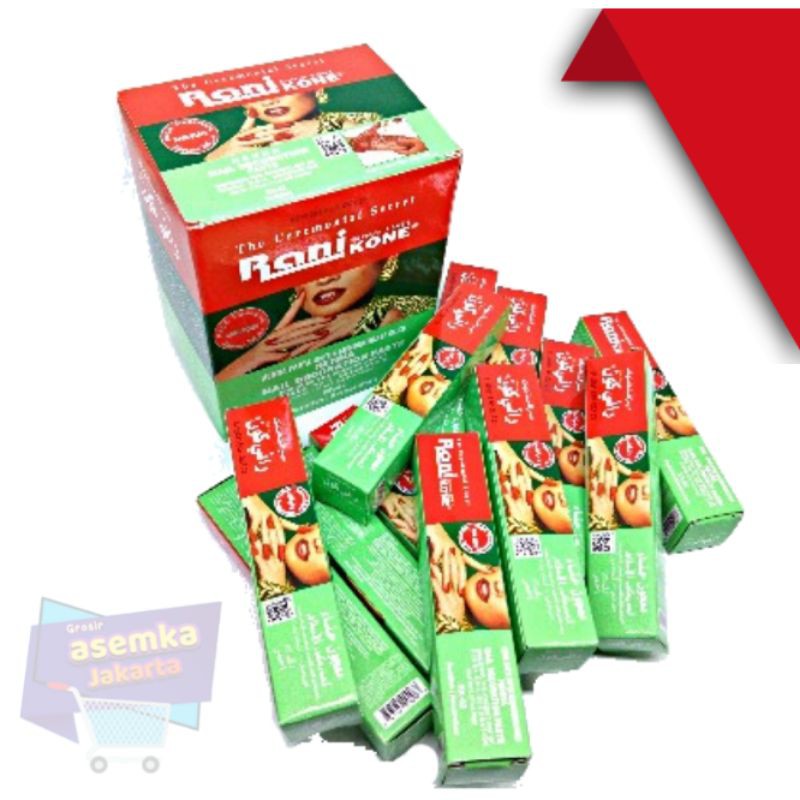 Ranikoni Henna pasta Dekorasi kuku grosir (12pcs)