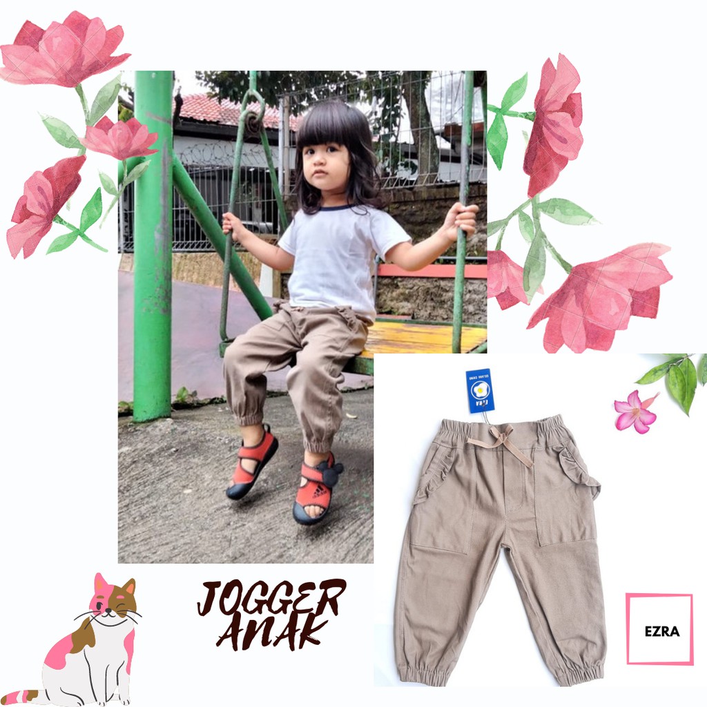 Celana Anak Perempuan Joger Twill Comfort Stretch  1- 9 Tahun