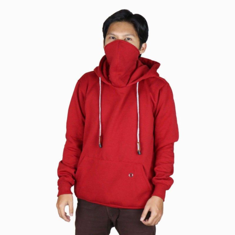 Jaket Sweater Hoodie Masker Unisex Pria Wanita