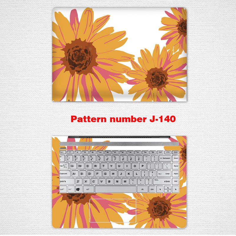 2pcs Stiker Pelindung Laptop Universal Motif Bunga daisy Bahan VINYL Untuk Asus VivoBook Zenbook OLED K505B X505 LGBT 12 13 14 15.6 Inch