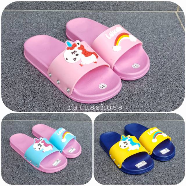 Harga Sandal Anak Karakter Selop / Flat PONII size 26 - 35