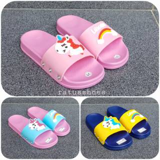 Sandal Anak Karakter Selop / Flat PONII size 26 - 35
