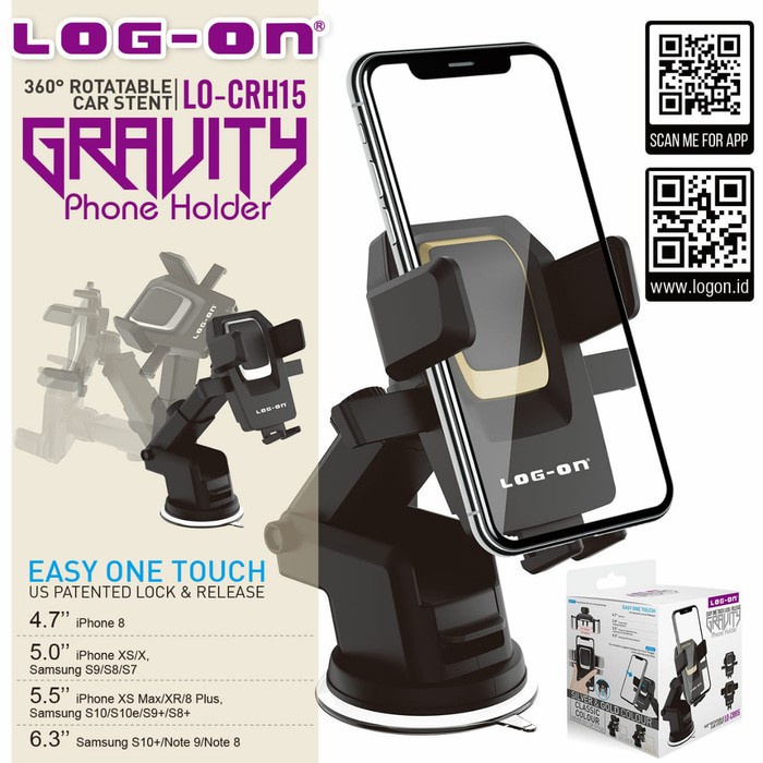 HOLDER LOGON GRAVITY PHONE 4.7' - 6.3' LO-CRH15 ORIGINAL