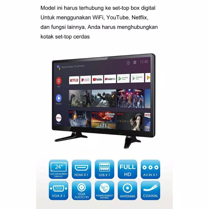 PROMO LED TV 17 INCH  GAMBAR HD SUPPORT COLOKAN USB HDMI VGA