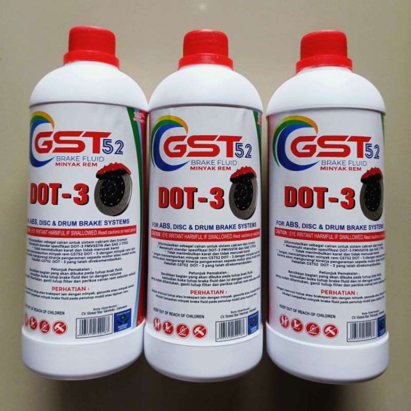 Brake Fluid DOT-3 Gst52 Minyak Rem 1 liter