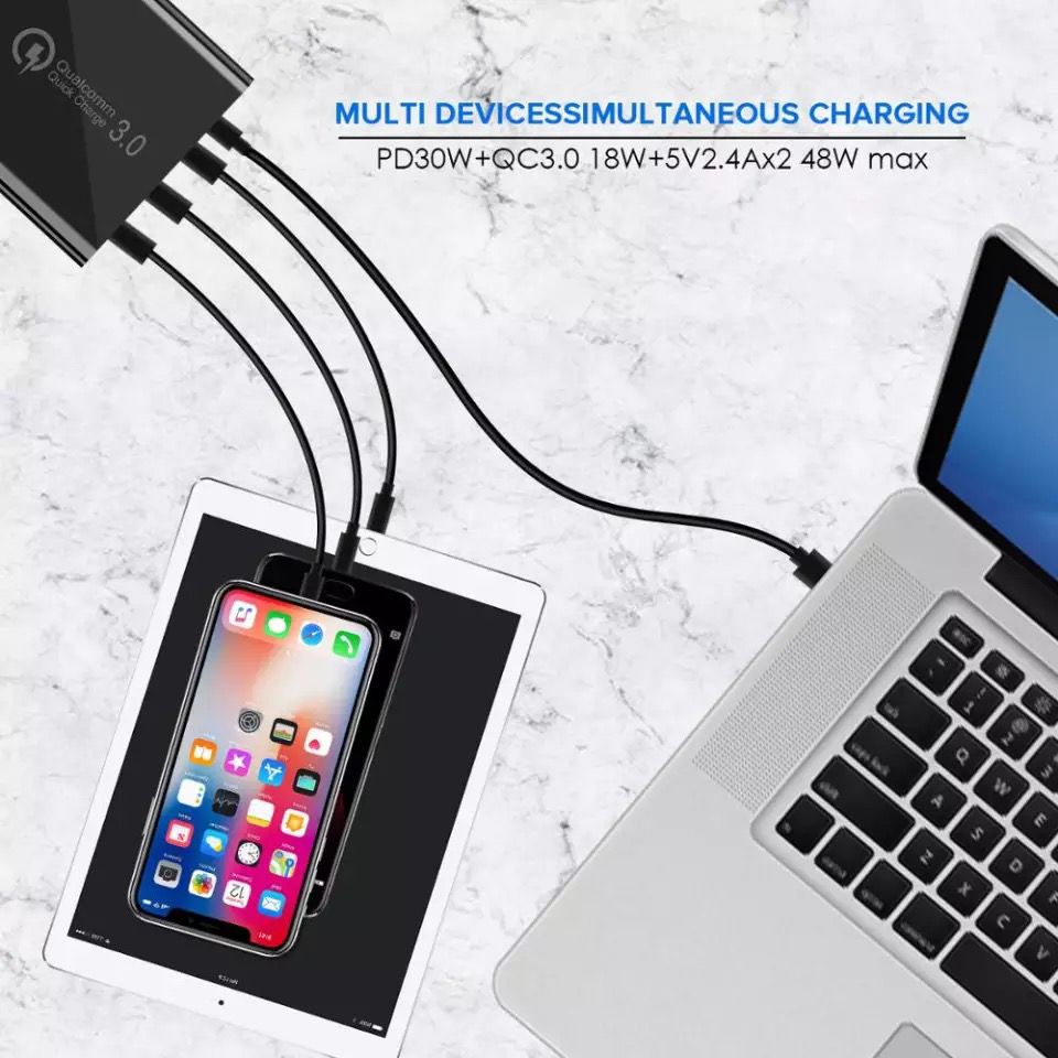 [RO ACC] NVN-PTC07 NANVAN BATOK CHARGER FAST CHARGING 3USB + 1 USB C PD CHARGE