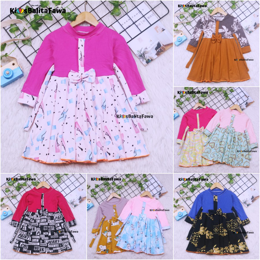 Gamis Bayi Annisa uk 3-18 Bulan /  Dres Panjang Baby Perempuan Murah Kado Baju Muslim Cewek Pakaian
