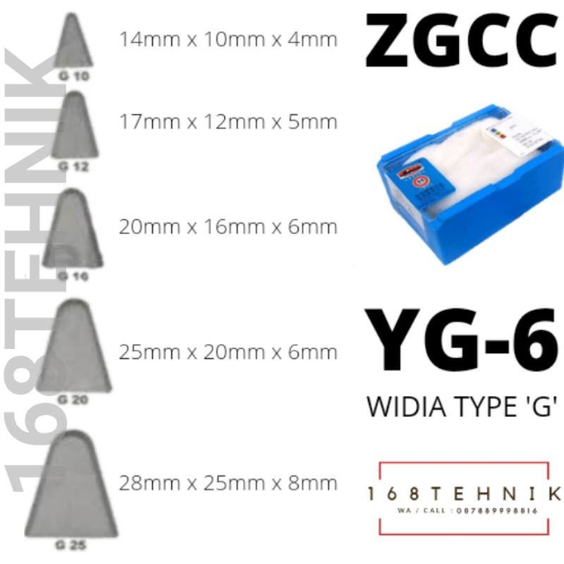 MATA WIDIA G25  CARBIDE YG6 G25 ECER / PAHAT WIDIA YG-6 G25 / BETEL WIDIA / BAJA BUBUT WIDIA ECER