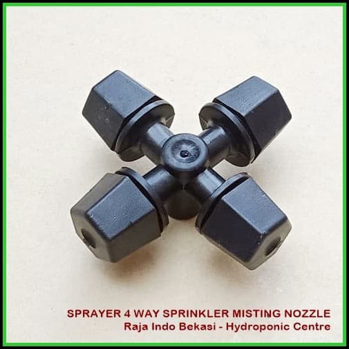 Nozel Sprinkler 4 Way Spray Misting 4 Way Mist 4 Lubang Fogger Sprayer Pengkabutan Kabut Hidroponik