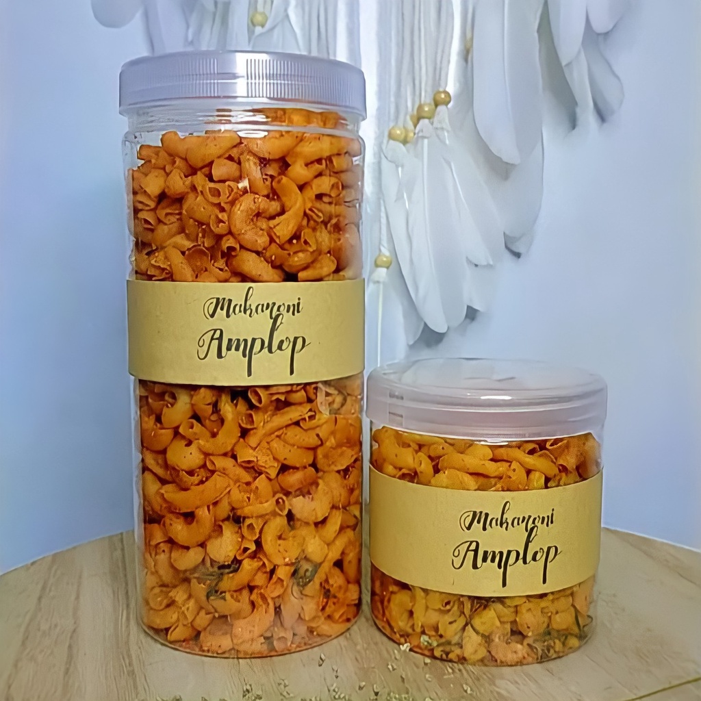 

Makaroni Amplop Snack Makaroni Bantet Renyah Kemasan Toples dan Kiloan - 200g, 250g, 400g, dan 500g