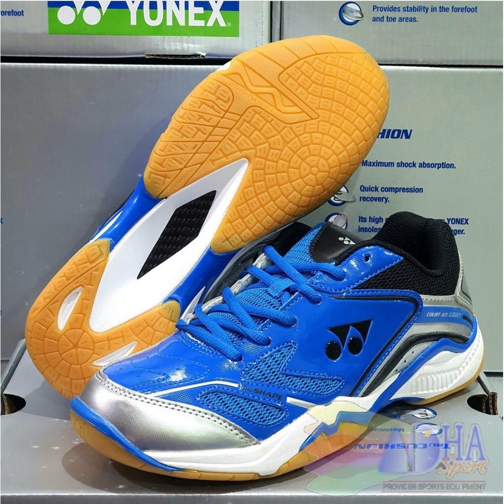 Sepatu Badminton Yonex Court Ace Light Blue Silver Original Sunrise Store Surabaya Adha Sport