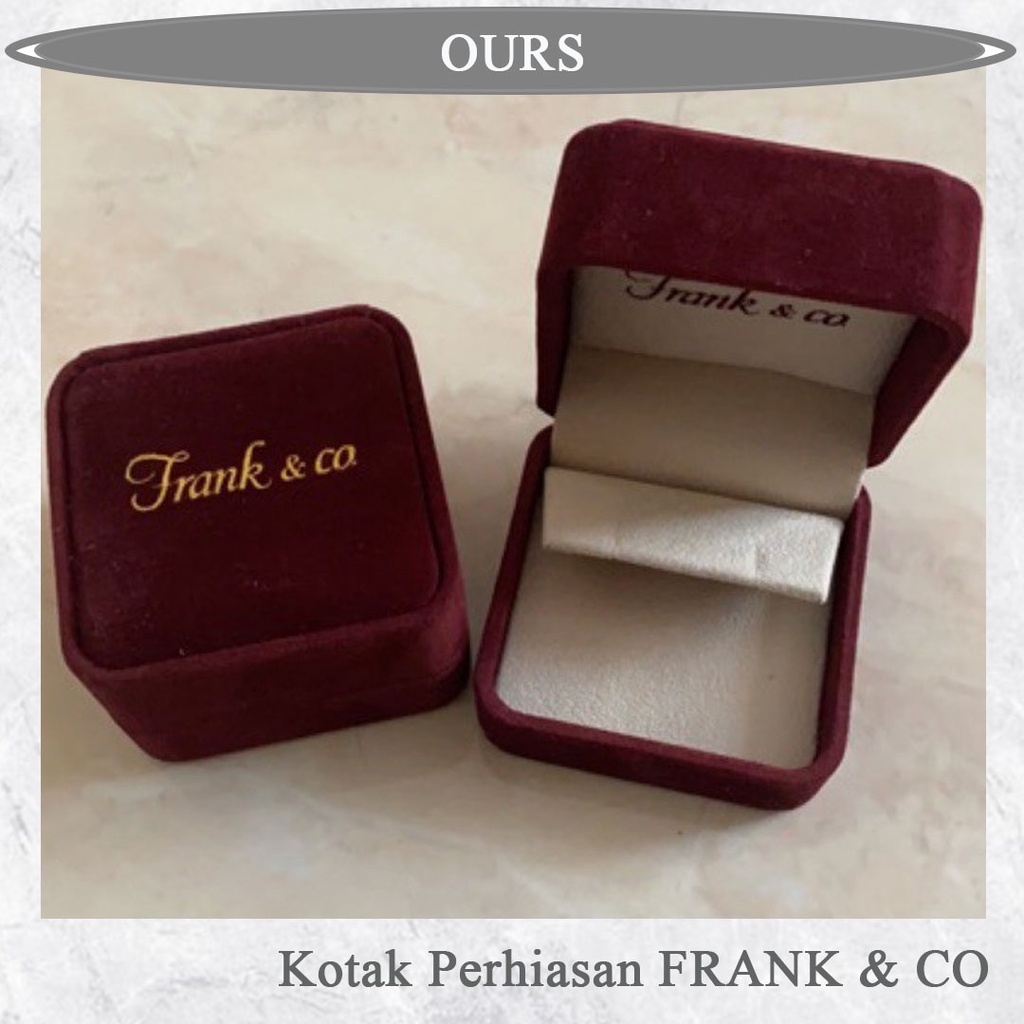 KOTAK PERHIASAN ANTING Atau KALUNG FRANK N CO Kotak bludru + box kotaknya