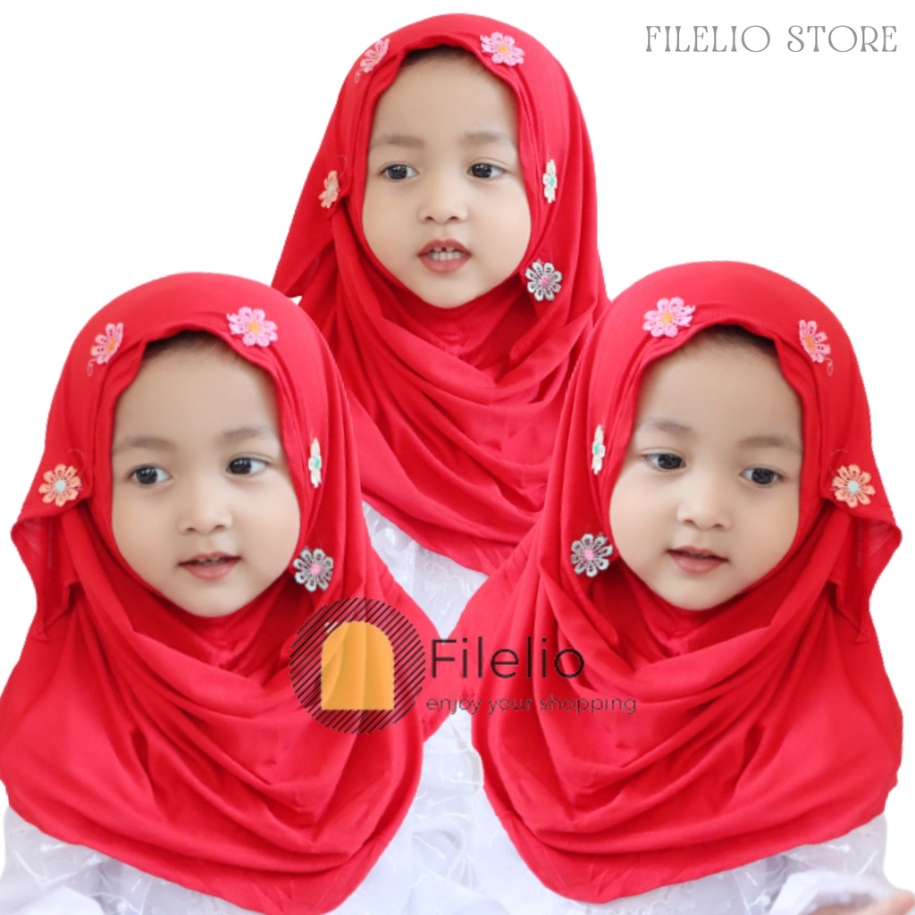 TERMURAH Kerudung Anak Perempan Pastan Melati Umur 1-3 Tahun Khimar Anak Kecil Lucu Murah Premium