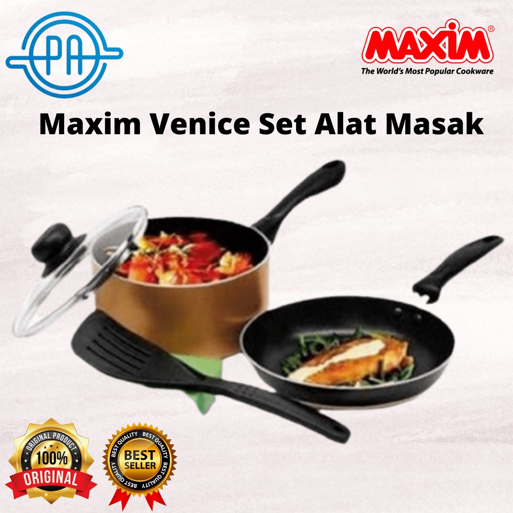 PANCI MAXIM VENICE SET 5PCS / PENGGORENGAN TEFLON SET