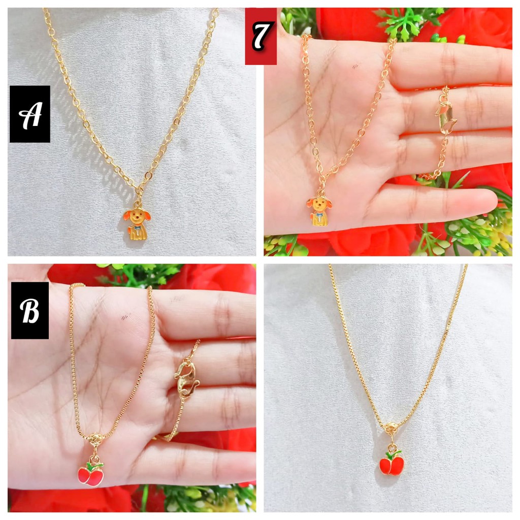 Kalung Anak Hello Kitty gold silver (COD)